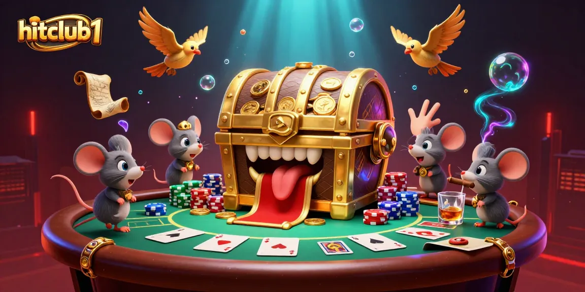 Hitclub1 showcases golden treasure chest lure attracting players with poker excitement and rich rewards.