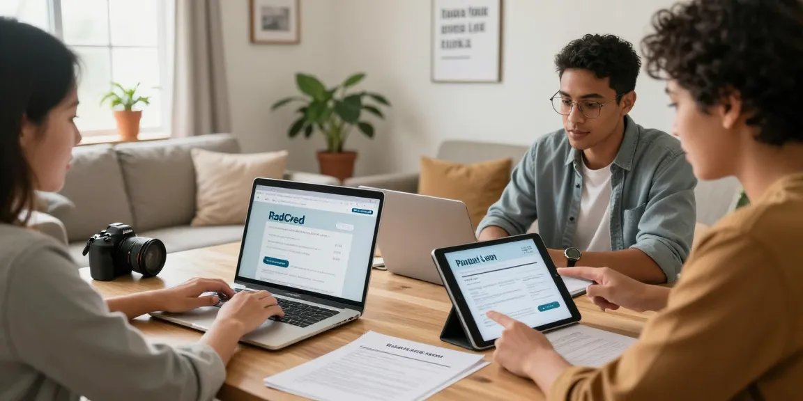 RadCred's payday loans California option facilitating a collaborative discussion in a cozy home office.