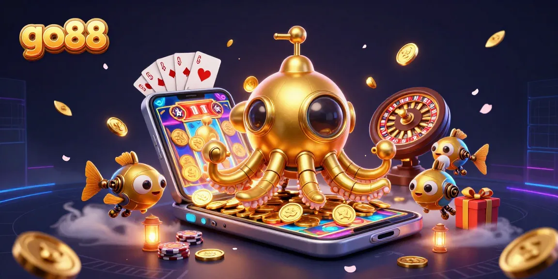 Experience the vibrant world of go88 with golden kraken and colorful slot game action.