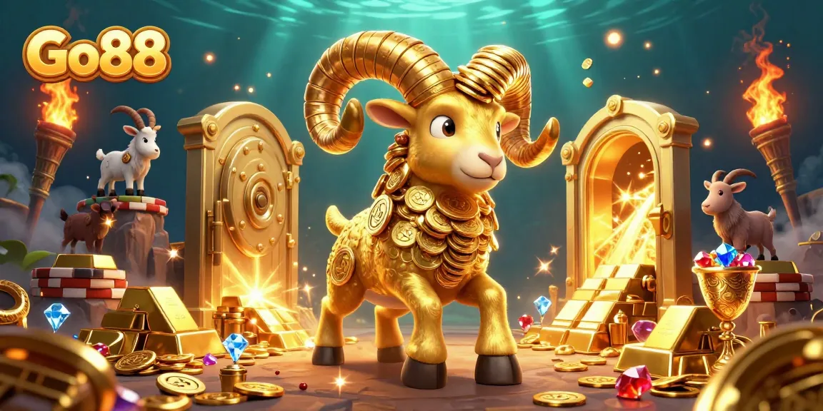 Experience winning thrills with Go88's vibrant casino scene filled with gold and gems.